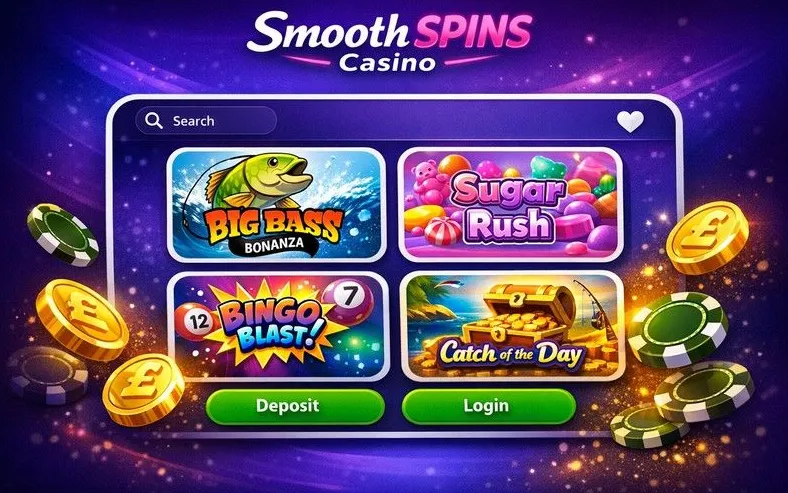 Smooth Spins casino games catalogue hero banner