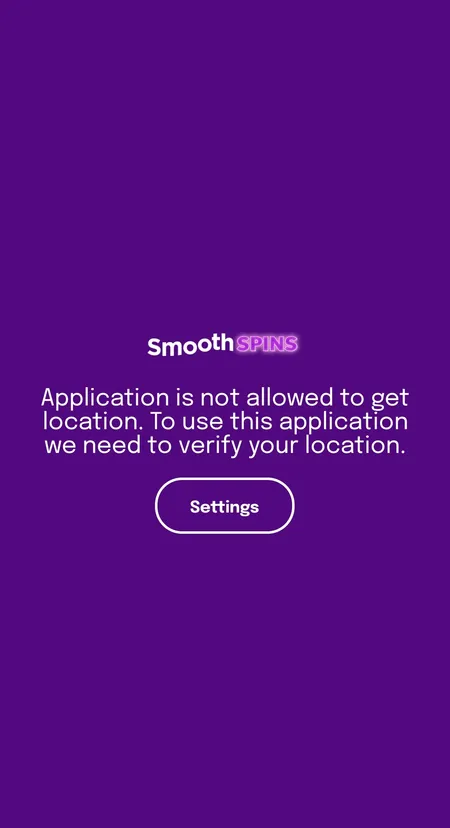 Smooth Spins app location permission request screen